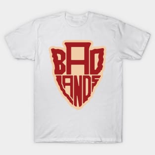 Badlands National Park name arrowhead T-Shirt